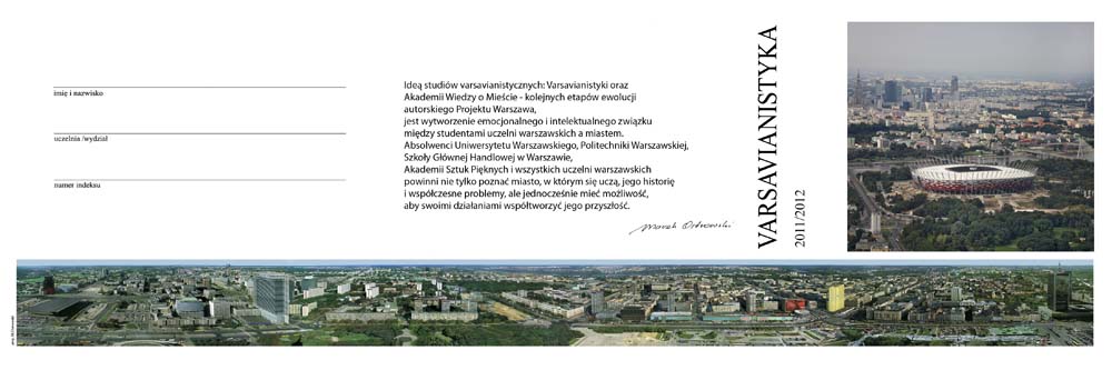 Karnet wykładów varsavianistycznych 2011/2012